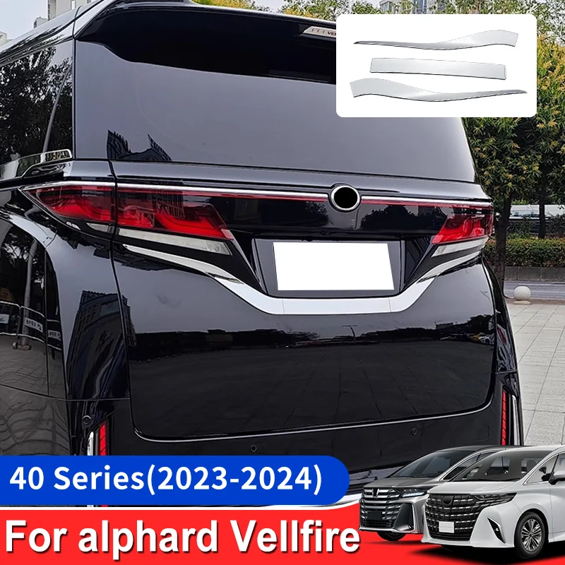 

For 2023 2024 Toyota Alphard Vellfire Tailgate Chrome Decoration Strip 40 Series Exterior Upgraded Accessories body kit Tuning