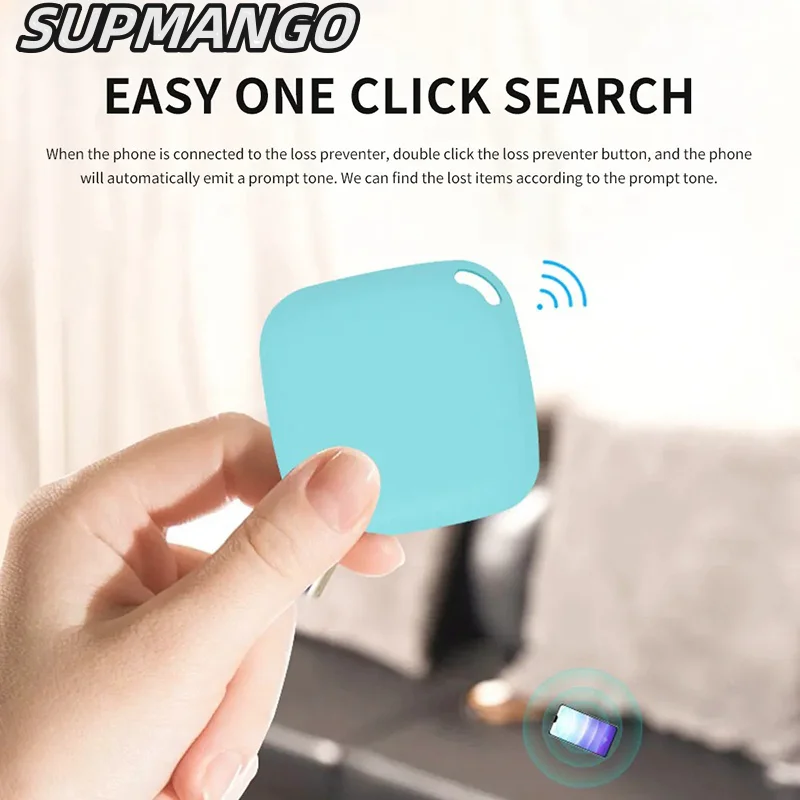 Mini Bluetooth 5.0 Tracker AntiLost Device Round Pet Kids Bag Wallet Tracking Smart Finder Locator Anti Lost Tracker Anti Lose Tracker Item Locator Anti Lost Locator