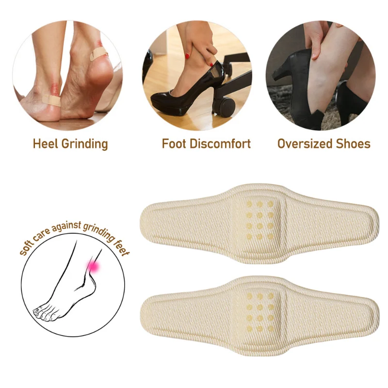 Thin & Thick Cotton Sponge Heel Stickers for Women Summer High Heels Adjustable Size Shoe Inserts Heel Protection Sticker Insole