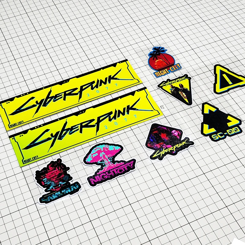 Night City Car Sticker For Vaporwave Cyber Style 2077 Samurai