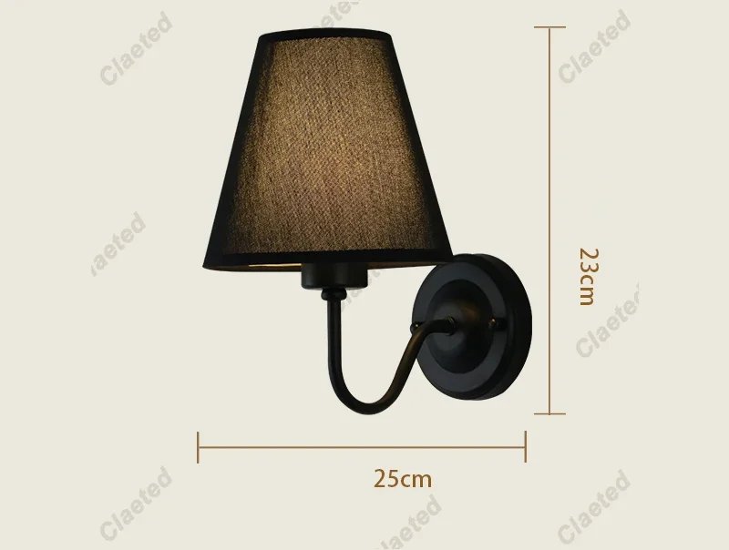 Wall Lamp with LED E27 Bulb Fabric Lampshade Wall Sconces for Hotel Bedroom Bedside Living Room Stairs Home Decoration led wall lamp,wall sconces light,wall lamp