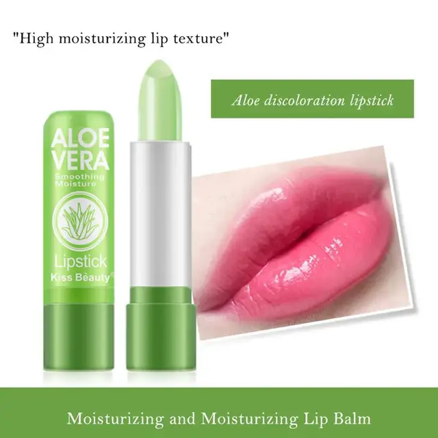 Aloe Farbwechsel Lippenstift Lippenstift feuchtigkeit spendend lang anhaltende wasserdichte Antihaft-Tasse feuchtigkeit spendende Lippenstift Lippen pflege