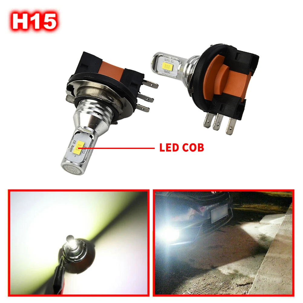 

2pcs 160W H15 LED Headlight Bulb For BMW 2 Series 2014+ For Mercedes-Benz GLA Class 2014+ Car DRL Daytime Running Light 12V-24V