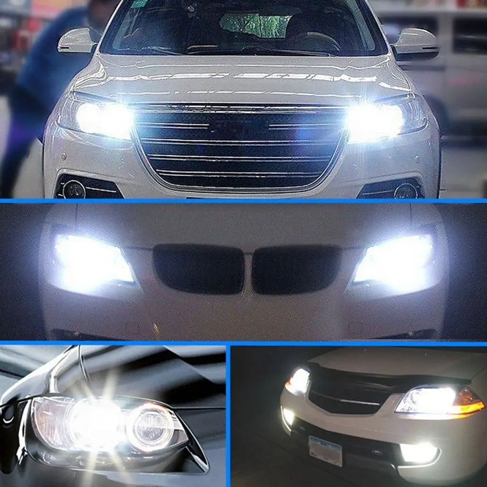 2개 H3 6500K 24-SMD 4014 핫 슈퍼 브라이트 차량용 안개등 LED 화이트 헤드 전구 DRL 램프