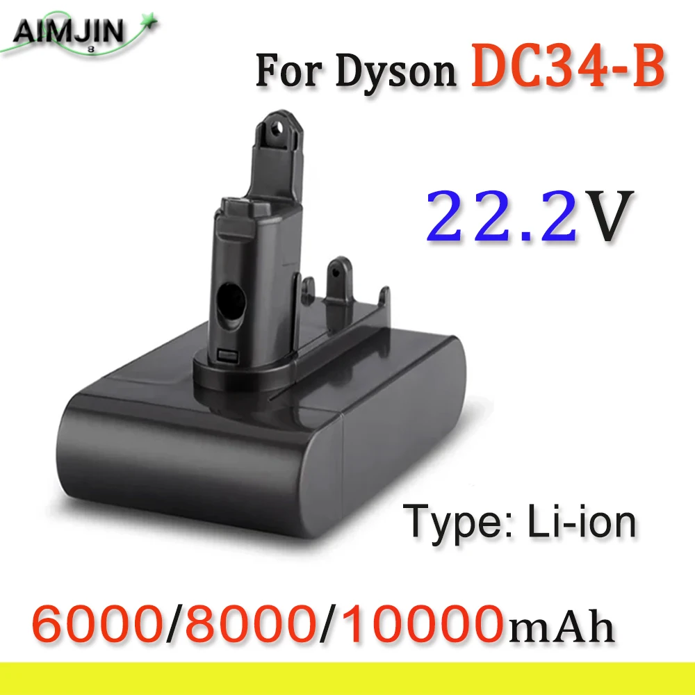 Dc34 B-Type 22.2V 4000Mah/5000Mah/6000Mah Batteria Agli Ioni Di Litio Per Dyson Dc31 Dc34 Dc35 Dc44 Dc45 Sostituire