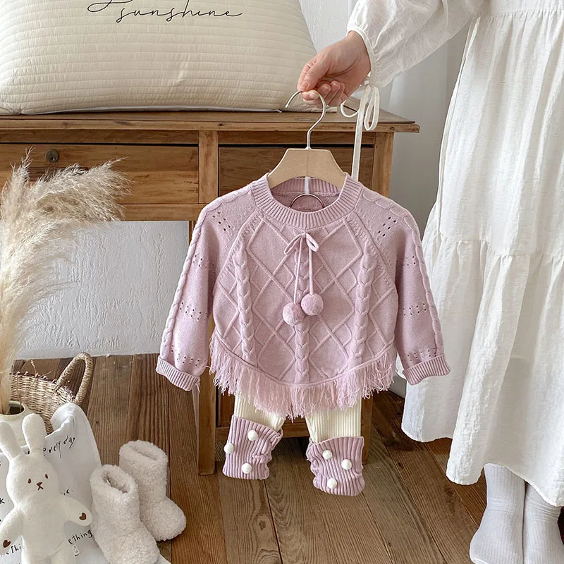 Autumn Kids Knit Pullover Sweater for Girls