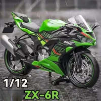 1/12 Kawasaki Ninja ZX-6R Motorcycle Toy 1:12 RMZ City Diecast Model Super Sport Miniature Collection Gift For Boy Children Kid 1