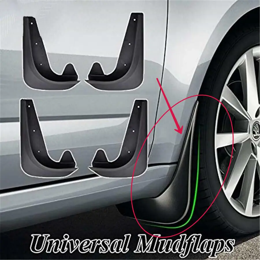 

4pcs Universal Car Accessories Front Rear Fender Mud Flap Flaps Splash Guard Mudguard Guards Mudguards addon