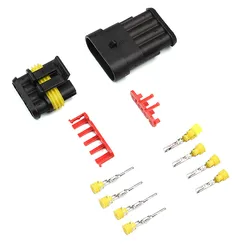 5 Sets Waterproof Electrical Wire Connector Plug - 5Sets (3Pin)