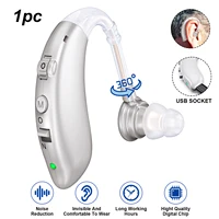 Invisible Senior Rechargeable Hearing Amplifier, Behind-The-Ear Hearing Aids, Noise Cancelling Sound Amplifier 1