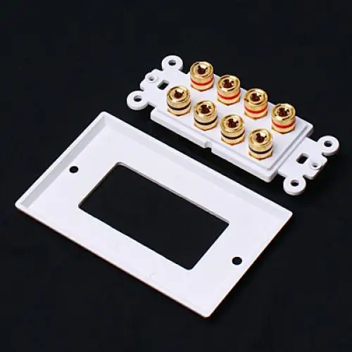 8 Banana Plug 24k Gold Plated body speaker socket Speaker Cable Wall Plate