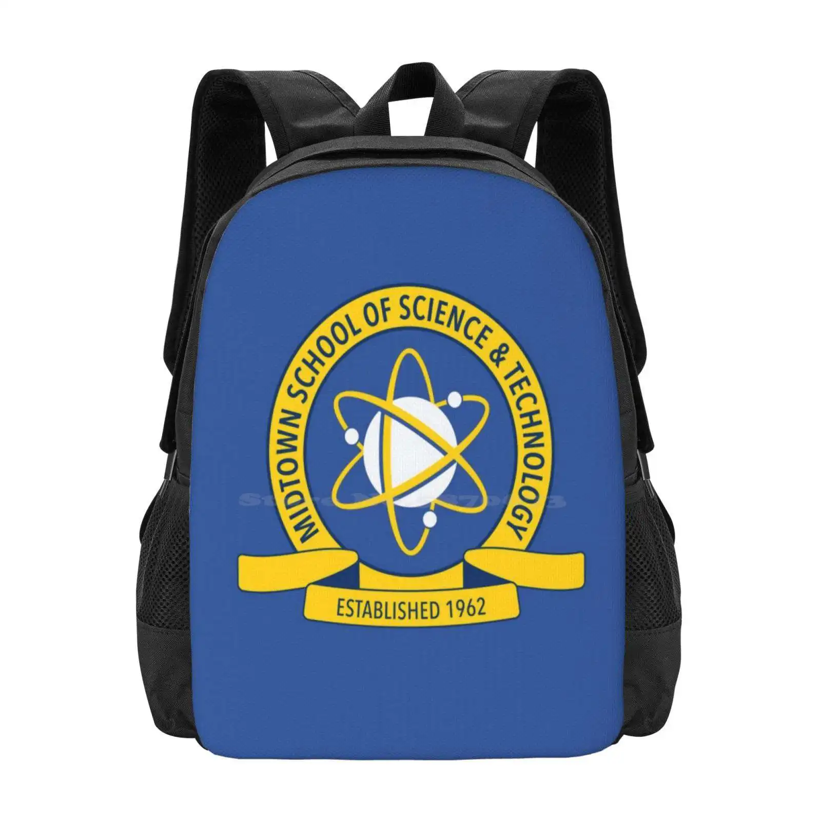 

Midtown School Of Science And Technology Logo Fashion Pattern Design Travel Laptop School Backpack Bag Homecoming Homecoming