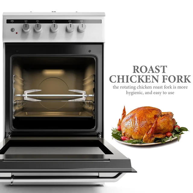 Rotisserie Air Fryer Grill Bbq Villa Köpködő Tartozékok Készlet Q Hús Univerzális Nyárs Rendszer - Image 4