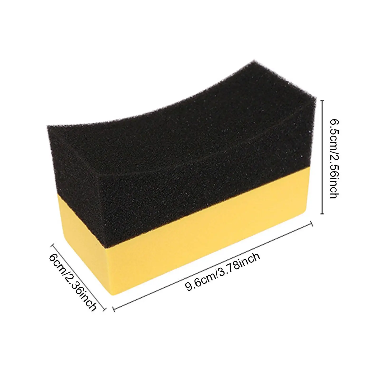 6개 타이어 광택제 스펀지 액세서리 다목적 광택 스펀지 가구 왁싱 주방 욕실용