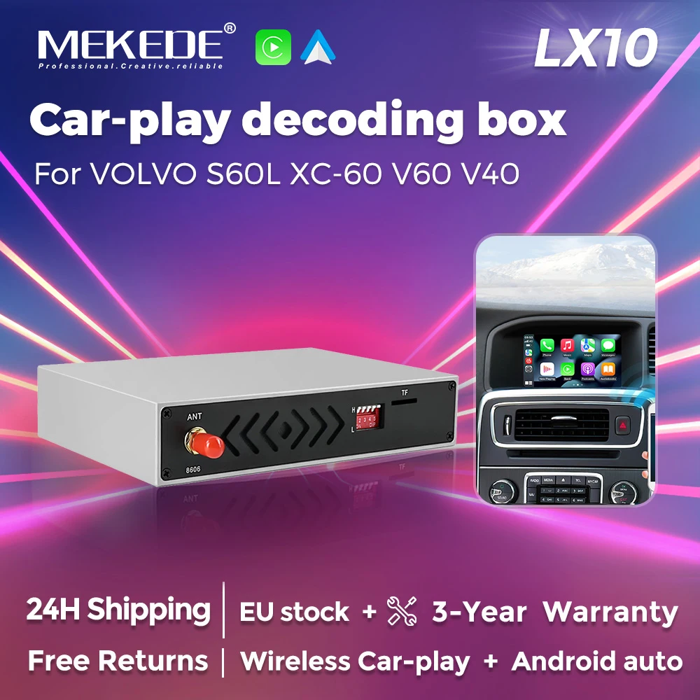 Car CarPlay Decoder Box For Volvo S60L XC-60 V60 V40 Support Wireless CarPlay Android Auto Original Rearview Camera Mirror link