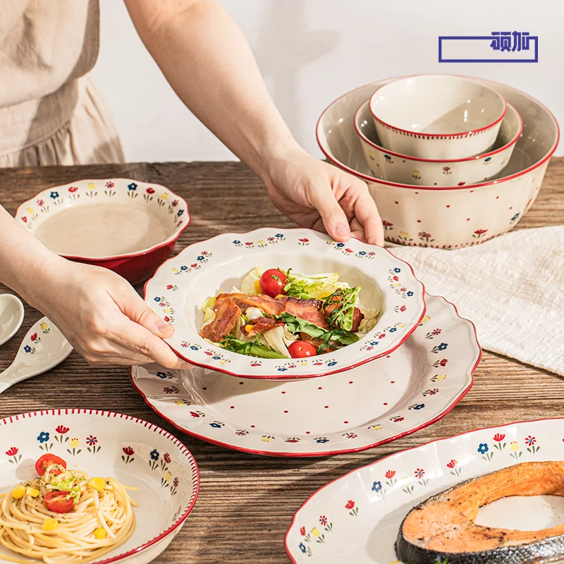 أواني طعام سيراميك عتيقة عالية الجودة وعاء حساء سي...