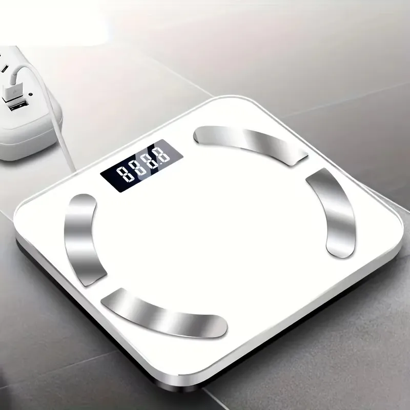 1pc Digital electronic scale with battery level indicator and room temperature measurement - for home and office use 4