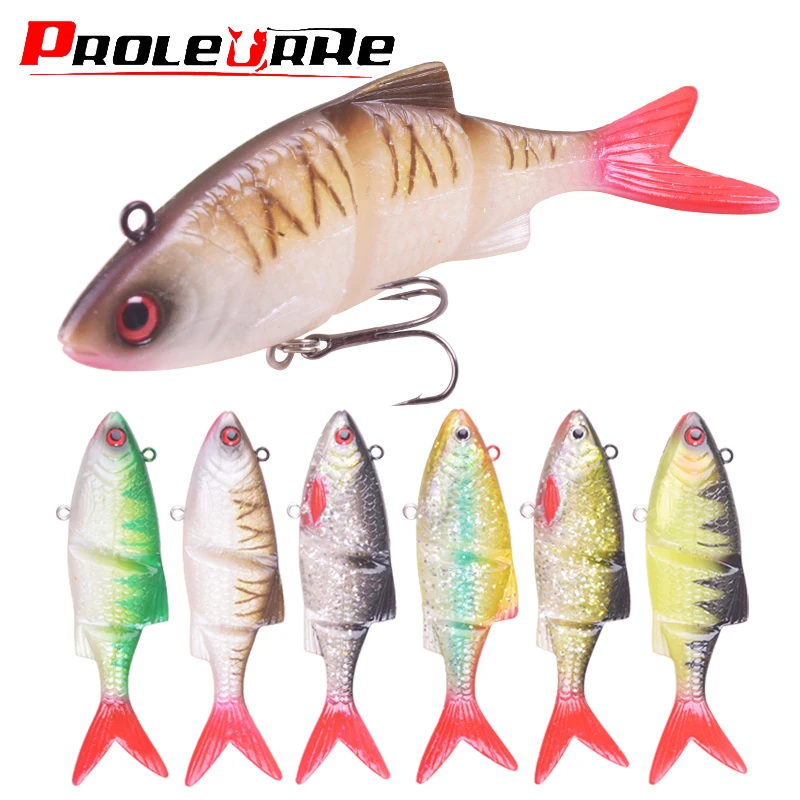 Señuelo De Pesca Duro Multiarticulado 9.4 Cm 19 G Trucha Luc Negro