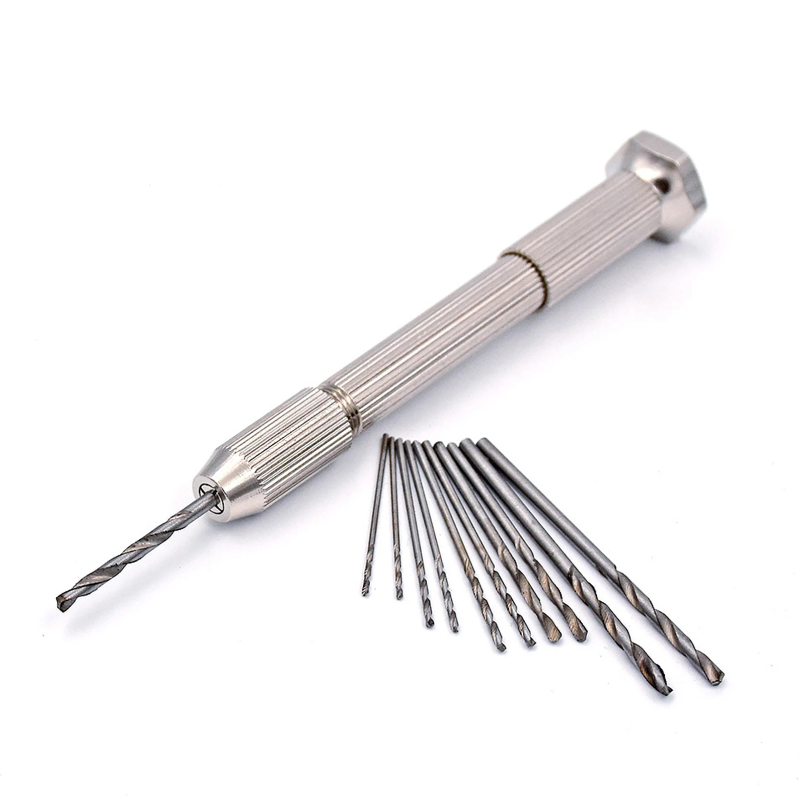 Mini Micro Aluminum Hand Drill With Keyless Chuck High Speed Steel ...