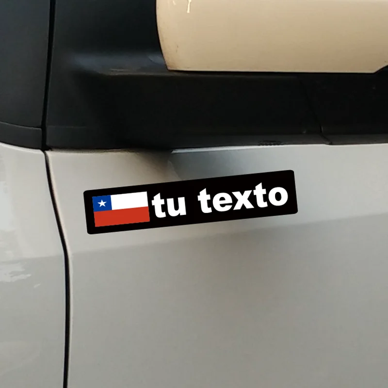 Custom Text Name Chile Flag Waterproof Reflective Decal Car Motorcycle Helmet Decorative Sticker