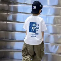 Summer Kids Clothes Streetwear Print T Shirt Short Sleeve Tops Boy Cotton Tees O-Neck Cool Children Fashion Blouse Free Shipping 2