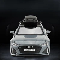 1/32 Audi RS6 Miniature Diecast Toy Car Model Sound & Light Doors Openable Educational Collection Gift for Children Boy Kid 2