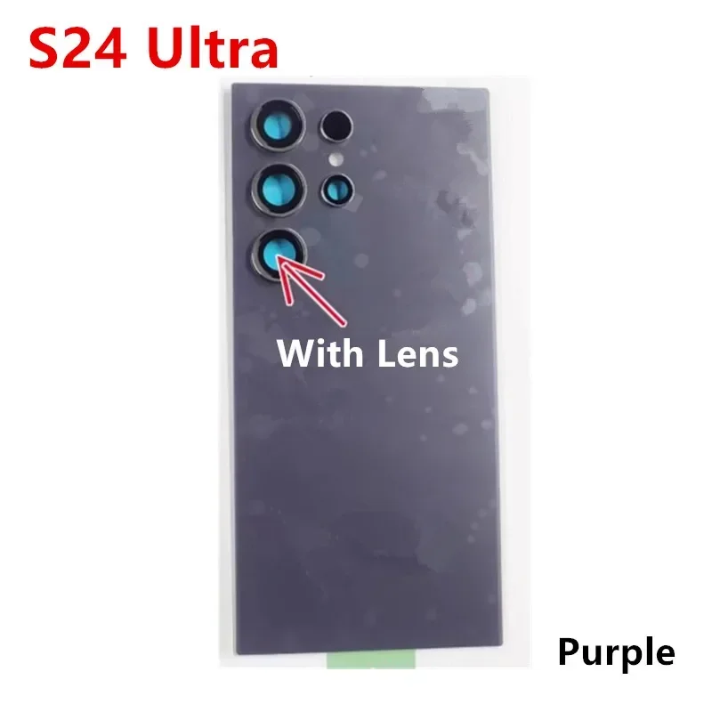 삼성 갤럭시 S24 울트라 S928 6.8인치 배터리 백 커버 유리 수리 교체 도어 케이스 + 카메라 렌즈용 S24울트라 후면 하우징