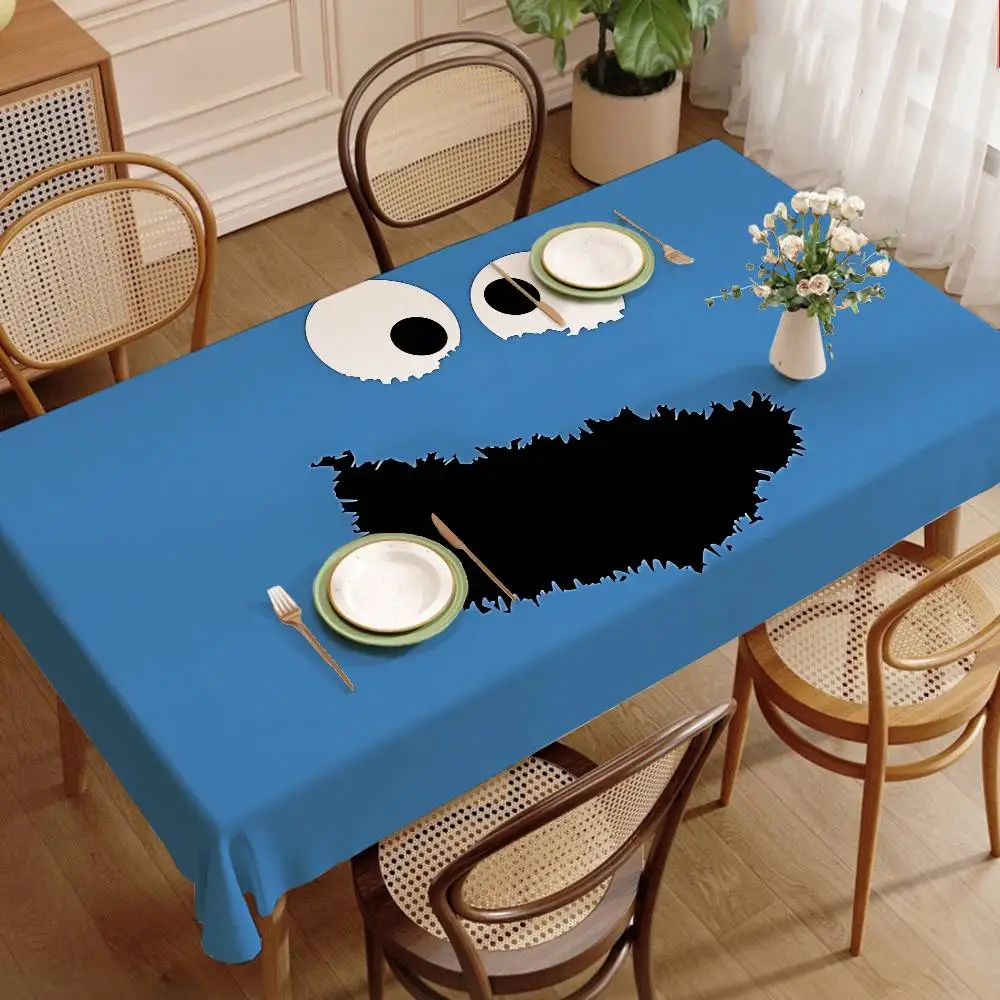 Sesamstraße Cartoon Wasserdichte Rechteck Tischdecke Fiesta Home Decor Esszimmer Dekor Wiederverwendbare Tischdecke Party Supplies – Detail 11