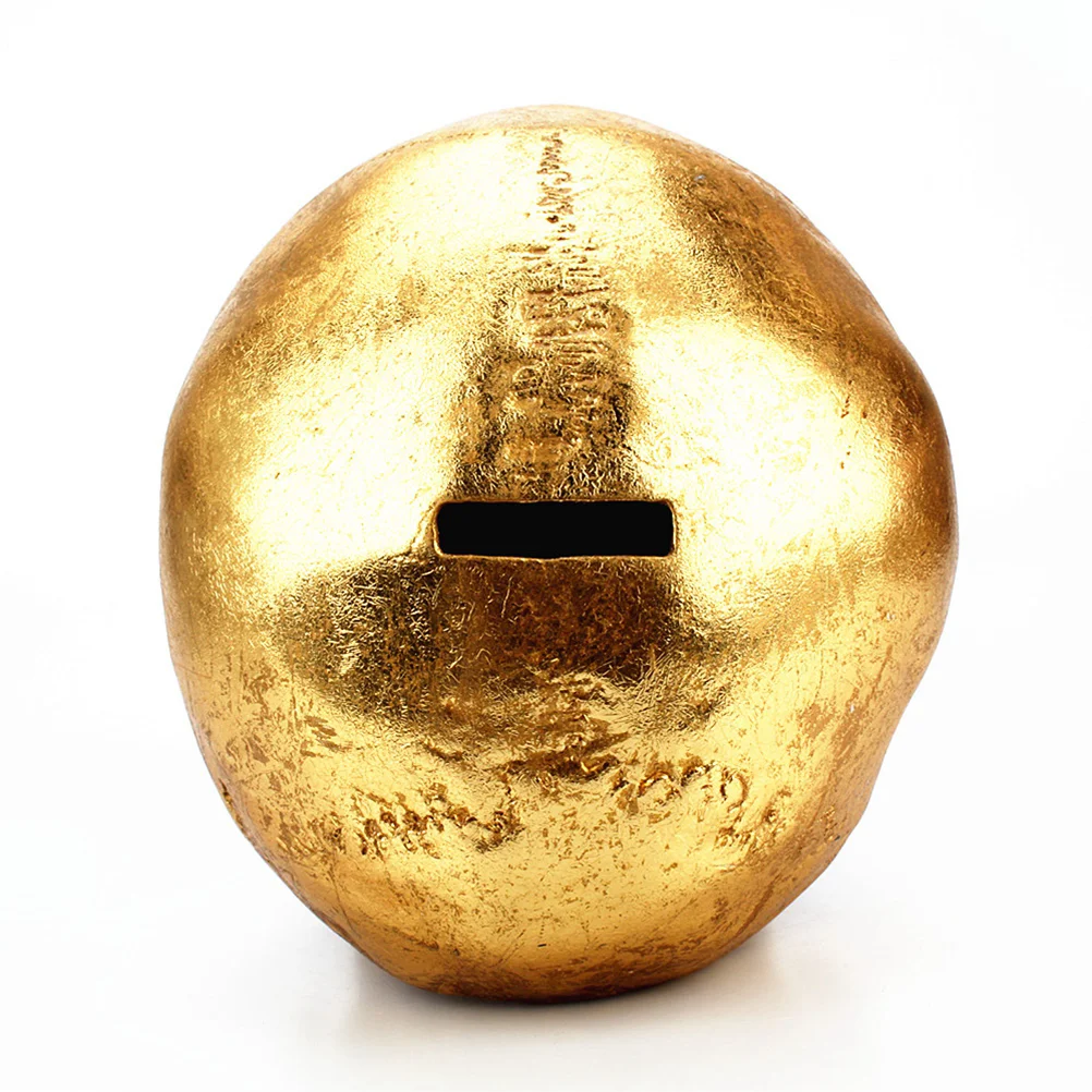 Gold Skull Coin Bank Money Box Piggy Bank Home Decor Halloween Gifts Skull Shaped Resin Storage Box For Bills Cool Gold Theme 6