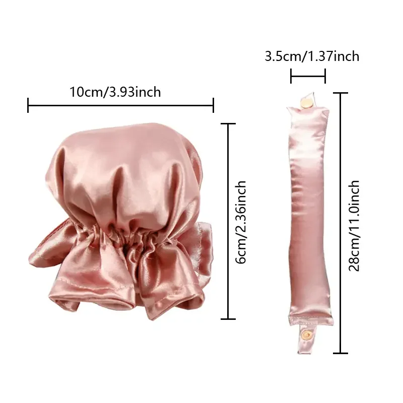 2Pcs Set 1005006227955260 Cover Set Soft Hair Rollers Sleeping Headband Curling No Heat Hair Styling Tool