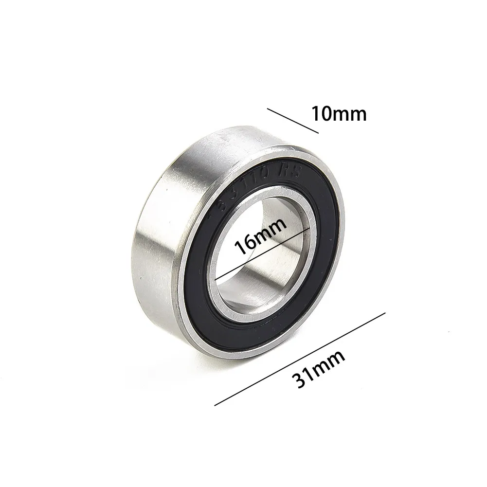 2pcs 자전거 바퀴 허브 베어링 16x31x10mm 강철 자전거 후면 전면 베어 163110 사이클링 수리 도구 액세서리용 2RS 비드 프레임