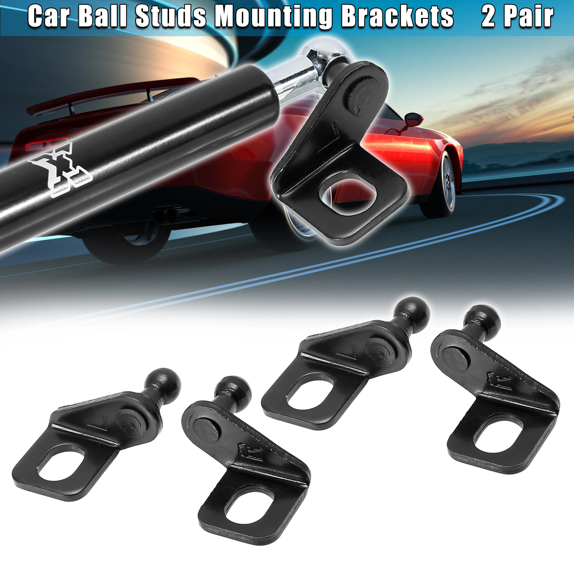 X Autohaux 1 Pair 2 Pairs 10mm Car Ball Studs Mounting Brackets for Gas ...