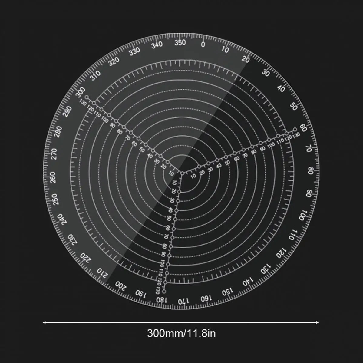 원형 센터 파인더 나침반 300mm 200mm 선반 센터링 도구 원형 게이지, 드로잉 서클 직경 목재 선반 작업