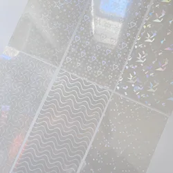 Autocollant Laser pailleté pour cartes photo Kpop, 5 pièces/lot, porte cartes, autocollants décoratifs, papeterie scolaire, DIY bricolage 