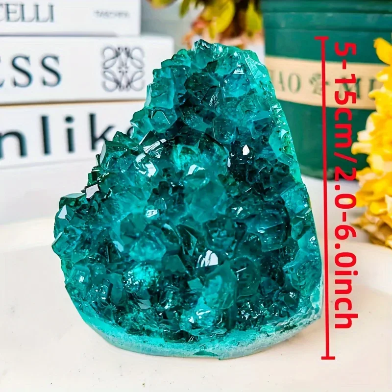 One Crystalhola Bohemian Blue Crystal Cluster – Türkis bis tiefblauer Farbverlauf, natürliches Aussehen, geeignet für Heimwerker – Detail 3