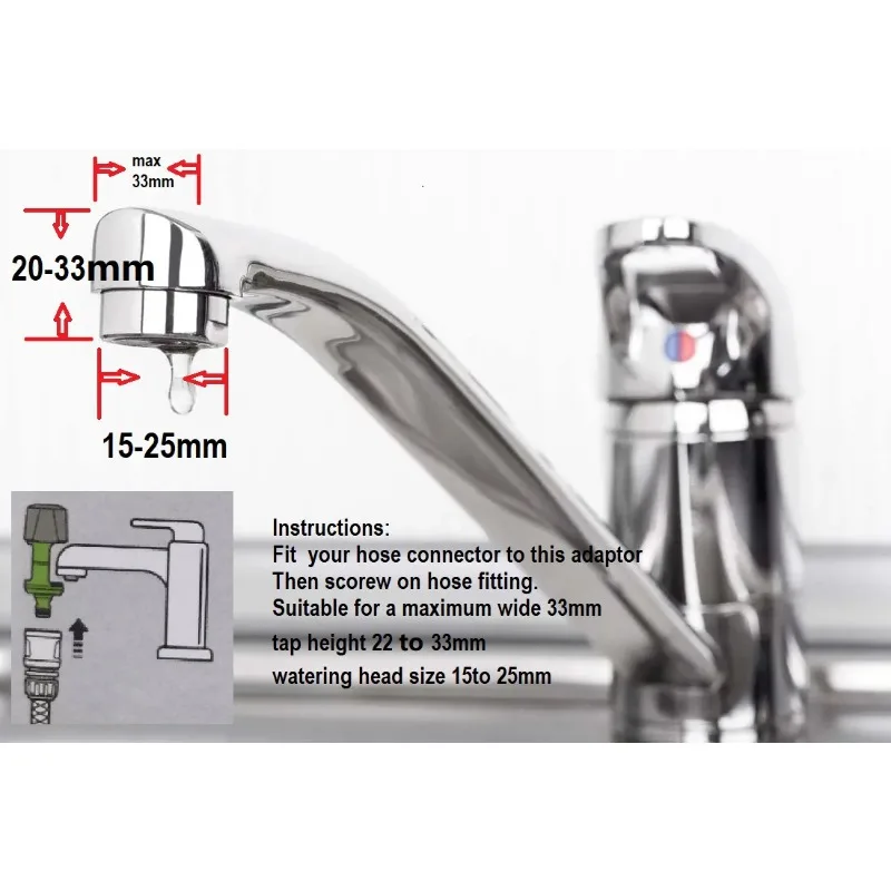 1Pc Universal Tap Wasser Kunststoff Schlauch Rohr Joint Rohr Quick Connect Garten Mischbatterie Adapter – Detail 2