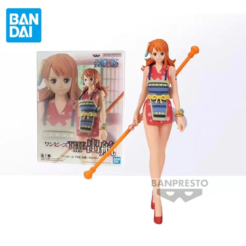 

BANDAI Original One Piece Anime Figure Nami The Sailing Action Figure Toys For Boys Girls Kids Gift Collectible Model Ornaments