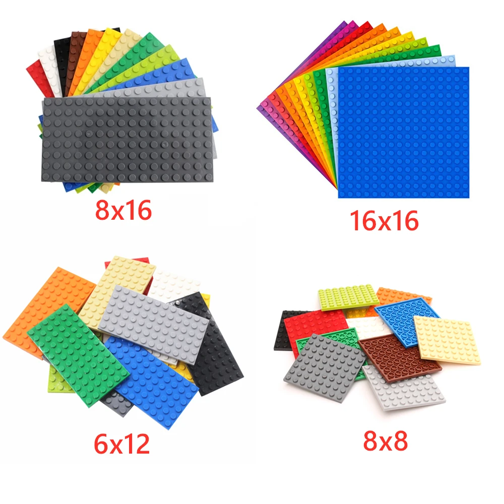 MOC-Teile 92438 3028 41539 91405 Platte 6x12 8x16 8x8 16x16 Noppen Basis Kompatible Bausteine DIY Montage Bauklötze Partikel-Spielzeug
