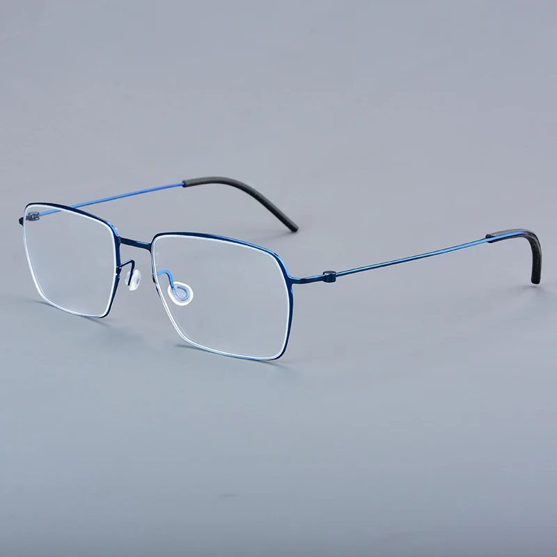 Dänemark Marke Reines Titan Schraubenlose Brillengestell für Männer Quadratische Ultraleichte Brillen Frauen Optische Brillen 5509 – Detail 17