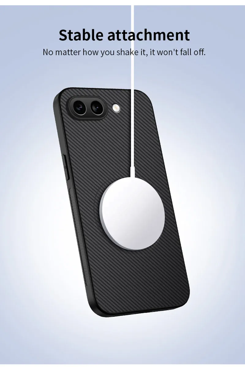 Carbon Fiber Texture Magnetic Case - Magsafe Matte Shockproof Soft Frame Cover