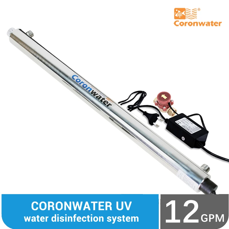 Filtro Acqua Coronwater 12Gpm Sde-055 Ultr Aviolet Con Flussostato Per Depuratore D'Acqua