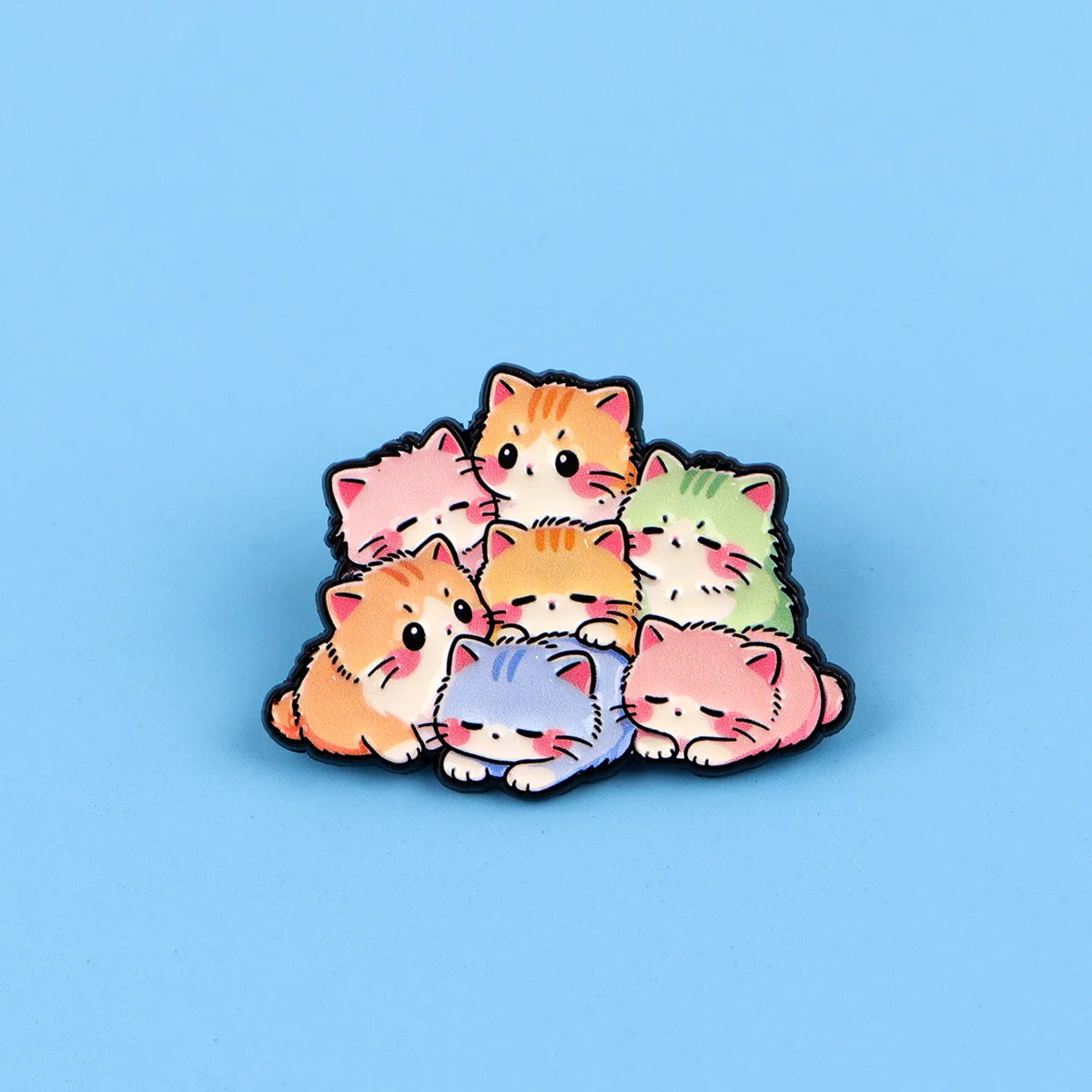 Charming Cat Enamel Pin Brooch – Stylish Metal Lapel Accessory and Gift