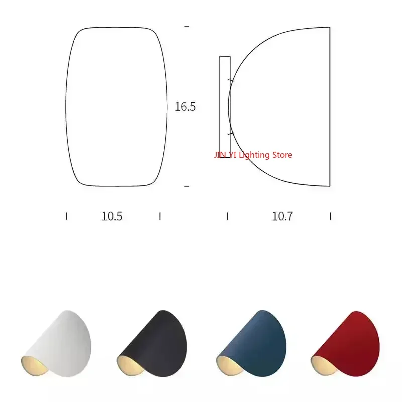 Italy Wall Lamp Stairs Bedroom Living Room Bed Side Color Creative Can Be Rotated Art Decor Rotating LED Light Eye Protection