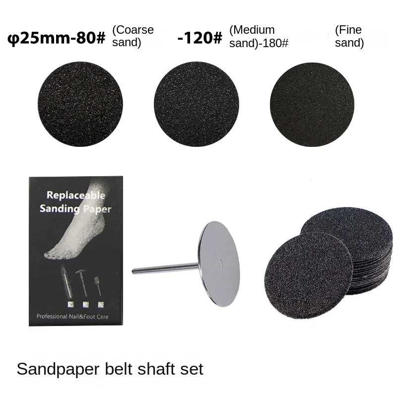 Foot Sanding Paper Foot Care Tool Disc Pads Replaceable Sanding Paper Disc Foot Calluse Cuticle Callus Remove Tool Sandpaper Pedicure Tool 50Pcs/Box