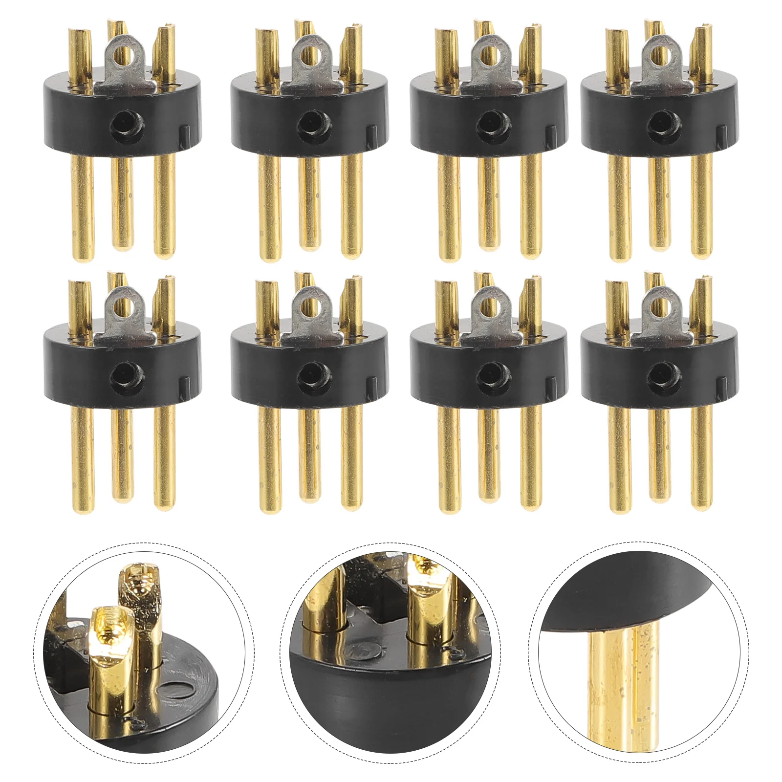 

XLR Connector Audio Conversion Head XLR Plug 3-pin Plug For Microphone Pole XLR Socket Plug Microphone Connector