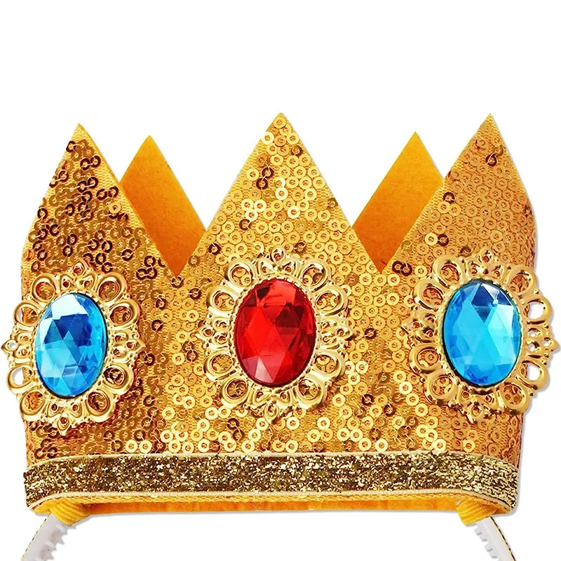 Princess Crown Headband Set for Kids Girls Halloween Carnival, hair accessories,cosplay necklace