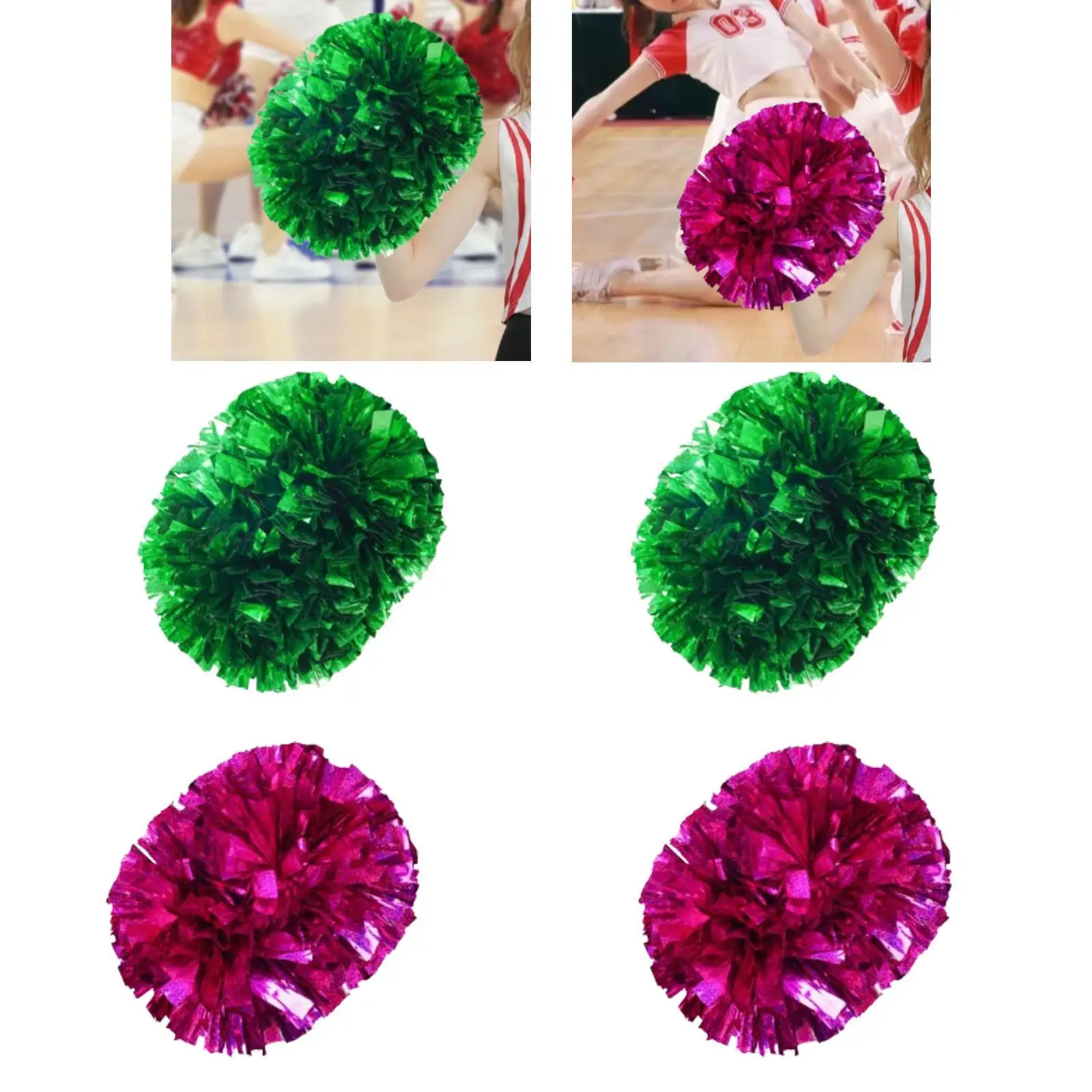2x Cheerleading Pom Poms Cheerleading Accessories for Games Party School