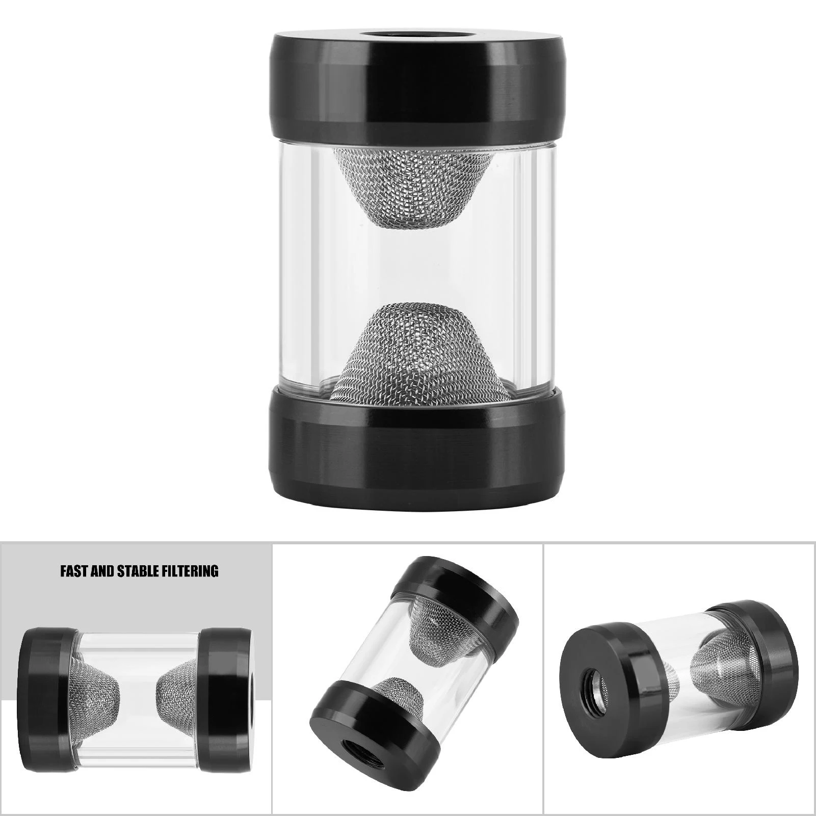 G1/4 Inner Thread Water Cooling Filter Fine Screen Funnel Shaped Filter for Computer Water Cooling Tube