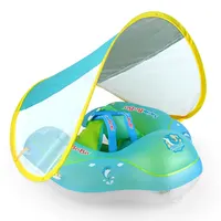 Baby Swimming Float With Canopy Inflatable Infant Floating Ring Kids Swim Pool Accessories Circle Bathing Summer Toys 2