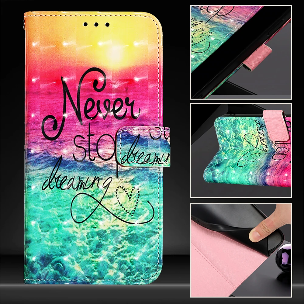 Colorful PU Leather Flip Wallet Phone Case with Card Holder